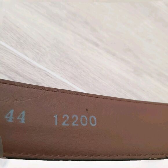 Onyx Brighton  Leather Belt Men's 44 Brown Black Pinon Hills Inlay Lace - Picture 7 of 7